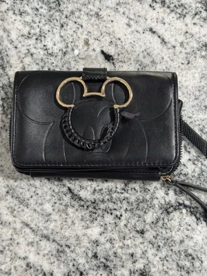 Disney Mickey Mouse Oro Metal Dije Muñequera Billetera BIOWORLD Foto 1 de 4