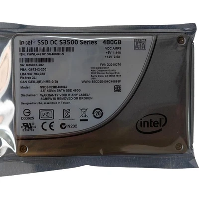 Intel 480GB SSD DC S3500 6Gb/s 2.5inch SATA SSDSC2BB480G4 Solid State Drive - Image 1 of 4