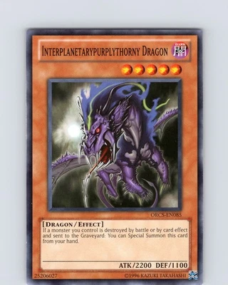 Yu-Gi-Oh Interplanetarypurplythorny Dragon ORCS-EN085 Unlimited Common Card NM - Image 1 of 2