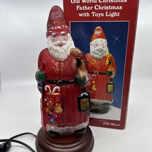 Vintage 1993 Merck Old World Christmas Father Christmas with Toys Santa Light - Picture 1 of 6