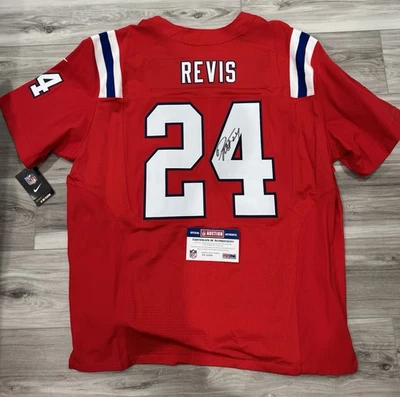 Darrelle Revis Signed Autographed New England Patriots Jersey PSA/DNA Size 56 - Image 1 of 4
