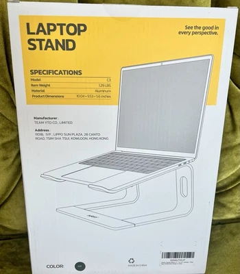 Nulaxy C3 Ergonomic Laptop Stand 10x9.5x5.6” New In Sealed Box - Image 1 of 2