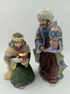 2 Thomas Kincade Hawthorne Village Nativity King Melchior & King Balthazar  - Picture 1 of 20