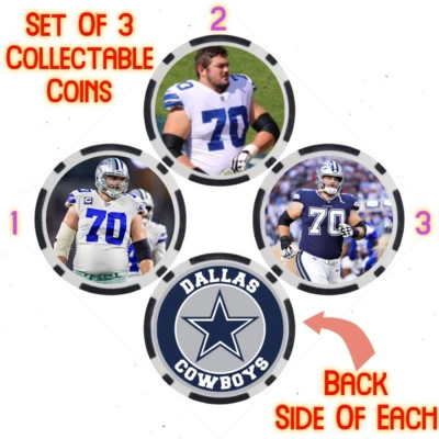 ZACK MARTIN - LEGENDARY COWBOYS FOOTBALL PLAYER - COLLECTABLE COIN SET - Image 1 of 2