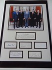 5 PRESIDENTS 1991 RONALD REAGAN FORD NIXON BUSH JIMMY CARTER SIGNED PRE-PRINT