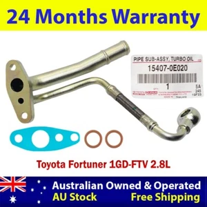 Genuine Turbo Oil Feed&Return Pipe+Gaskets For Toyota Fortuner 1GD-FTV 2.8L - Picture 1 of 10