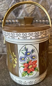 Perilla/mango de diseño floral de hojalata vintage Murray Allen Inglaterra - Imagen 1 de 6