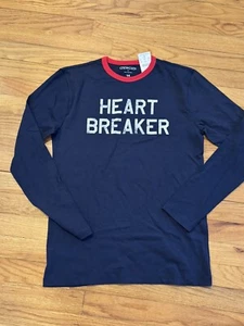 Neu mit Etikett J. Crew Cuts Crewcuts Heartbreaker Valentinstag Shirt Top 14 marineblau rot - Bild 1 von 3