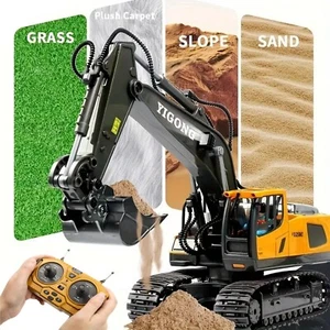 1:20 RC Excavator DumpTruck Bulldozer Remote Control Engineering Vehicle Kid Toy - Picture 1 of 12