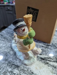 Seltene Russ Berrie Eisskulpturen "Marsch im Winterwunderland" Schneemann  - Bild 1 von 7