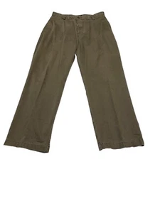 Y2K Dockers Men's W 34 x L 32 Khaki Pants Brown Relaxed Fit Pockets Cotton Work - Picture 1 of 5