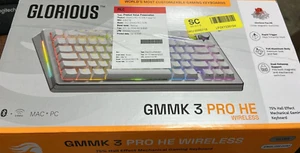 Glorious GMMK 3 PRO HE 75% Wireless Gaming Keyboard - Silver, Hall-Effect Switch - Picture 1 of 10