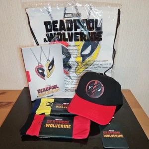 Deadpool Wolverine BFF Hat Sling Bag Socks Notebook Gift Bundle New Licensed - Picture 1 of 11