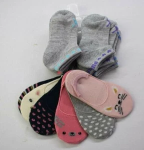 Lot Of 11 Girls Pairs Of Socks Liner & Ankle Style Mixed Brands Multicolor 7-8.5 - Picture 1 of 7