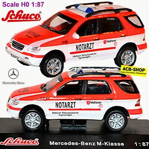 Mercedes Benz Classe ML Maltese Rettungswache Sigmaringen Ambulanza 1:87 Schuco - Foto 1 di 4