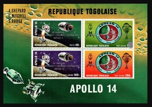 Togo #YTBF54 MNH S/S 1971 Death cosmonauts Soyouz II Apollo XIV [C164a MiBl58] - Picture 1 of 1