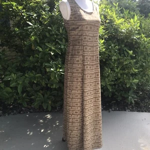 Maxi abito vintage nuovo con etichette fatto a mano unico nel suo genere senza maniche zip posteriore taglia media NOS - Foto 1 di 8