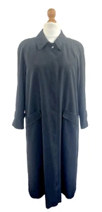 Women's, NuAge, Silkana, Coat, Trench, Black, Size 14, 16, Chest 44", Loose Fit - Picture 1 of 16