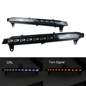 2X LED DRL Tagfahrlicht mit Blinker Blinkleuchte Für Audi Q7 2006 2007 2008 2009 - Bild 1 von 10