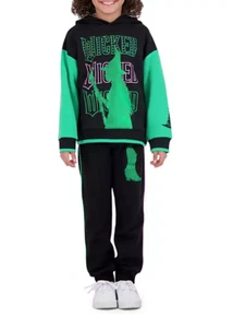 Wicked Elphaba Character Beautiful Girls 2-piece Fleece Set - Size: L 10/12 - Picture 1 of 5