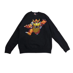 Vintage Super Mario SweatShirt Bowser Nintendo 64 Video Game 90s Super Rare Sz M - Foto 1 di 9