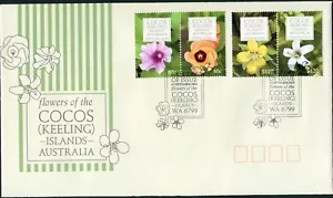 2010 Cocos (Keeling) Islands Flowers Of Cocos Set Of 4 FDC, Mint Condition, Pair - Bild 1 von 1