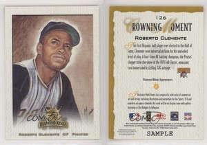 2002 Donruss Diamond Kings Sample Gold Roberto Clemente #126 HOF