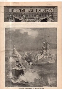 1898 Mail & Express Julio 9-Preparing To Bombard España;Sellos Librito;Central - Picture 1 of 1