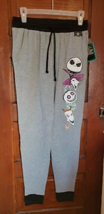 NWT The Nightmare Before Christmas Juniors Women's XS Gray Jogger Pajama Pants - Picture 1 of 6