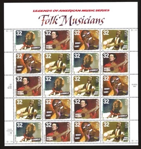 Briefmarken USA - 20er-Scheibe - Sc# 3212 - Volksmusiker - postfrisch - Bild 1 von 1