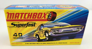 Matchbox Lesney Superfast Guildsman 1 #40 Type H EMPTY ORIGINAL BOX