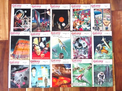 GALAXY Science Fiction Magazine 1950s Lot Of 15 Vintage Pulps Sci Fi UFO - Image 1 of 4