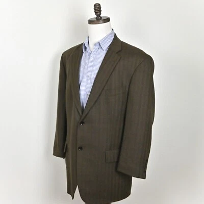 Blazer verde informal formal de negocios Nautica de lana cachemir espiga 46R Foto 1 de 4