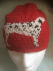 Baby GAP RED DALMATION Knit Beanie Cap Hat WOOL BLEND Toddler 2-3 Years Unisex - Picture 1 of 10