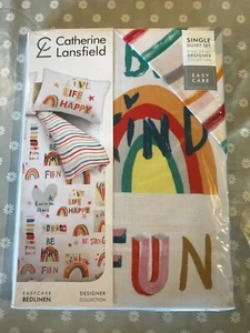 Catherine Lansfield 'Be a Rainbow' Single Quilt Set - Picture 1 of 11