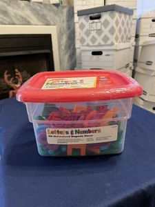 Alpha Magnets - 126 Magnetic Numbers & Letters Carrying Case Included New. M 15 - Picture 1 of 6