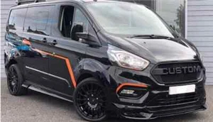 Ford Transit Custom M Sport Karosserie Streifen Vinyl Grafik Kit Abziehbilder Aufkleber - Bild 1 von 3