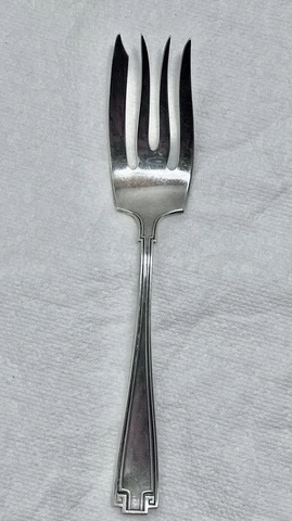 ETRUSCAN * 1913 * GORHAM STERLING 7.25” Solid Cold Meat Serving Fork Cover