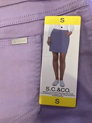 S.C. & Co. Ladies Lilac Denim Skirt / NEW Short Skirt / Skort SMALL  +Free P&P - Image 1 of 4