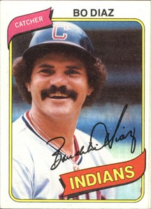 1980 Topps Baseball Card #483 Bo Diaz - EX-MT