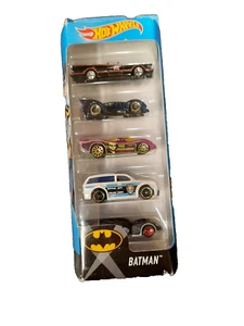HOT WHEELS BATMAN 5 PK: POWER PISTONS, BOOM BOX, ARKHAM ASYLUM BATMOBILE - Picture 1 of 3