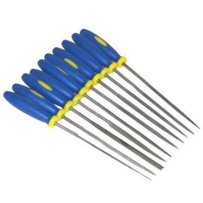 247 BID 10PC MINI NEEDLE FILE SET PRECISION MICRO FILES CRAFT METAL WORK JEWELLERY TOOLS