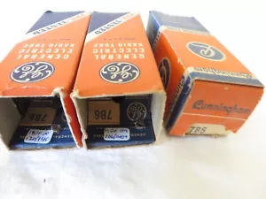 Radio tubes Two GE 7B6 and one7B5 Cunningham NOS - Picture 1 of 2