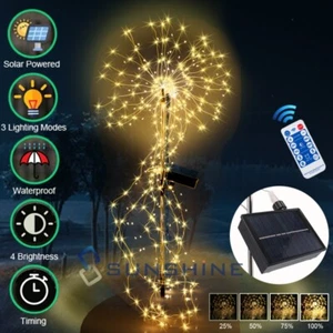 Lampara Luces Solares De flor 200LED Luz Solares Para Exterior Jardin Navidad - Picture 1 of 20