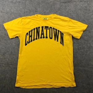 China Town Market Shirt Herren Medium gelb Spell Out Freizeit T-Shirt Streetwear - Bild 1 von 9