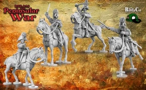 54mm Napoleónica Guerra Peninsular Británica Oficiales Montados Conjunto Modelo Impreso en 3D - Imagen 1 de 1