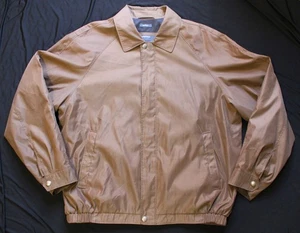 Perry Ellis Portfolio Size XL Brown Microfiber Zip Front Jacket Dolman Sleeves - Picture 1 of 16