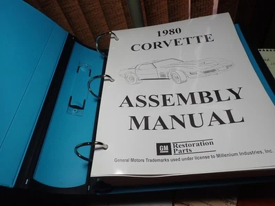 1980 Chevrolet Corvette Assembly Manual Book Rebuild Instructions in Binder Foto 1 de 4