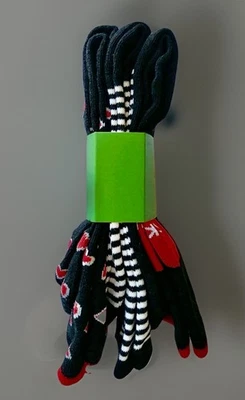 NUEVO Paquete de 3 calcetines Kate Spade corazones rojos salta un ritmo blanco negro rayas 4-10 Foto 1 de 4