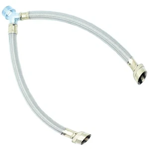 Edelstahl Waschmaschine Y Mischschlauch von - 3/4" - Mischen oder Teilen Heiß a... - Bild 1 von 8